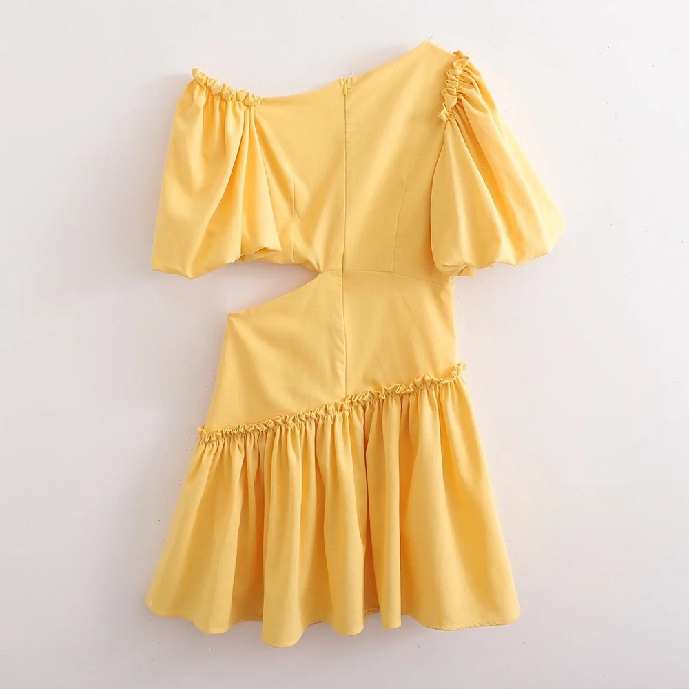 Yellow Ruffle Dress - Picture 2 of 2